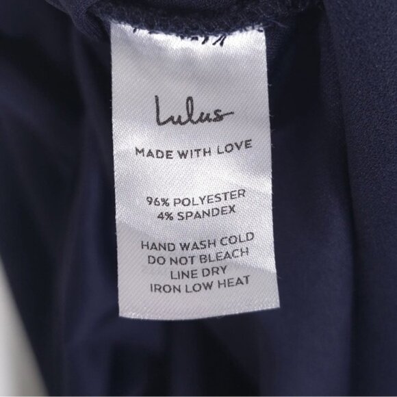 NWT Lulus Sweetest Admirer Navy Blue Ruched‎ Surplice Maxi Dress Classy Size XS - Picture 14 of 15